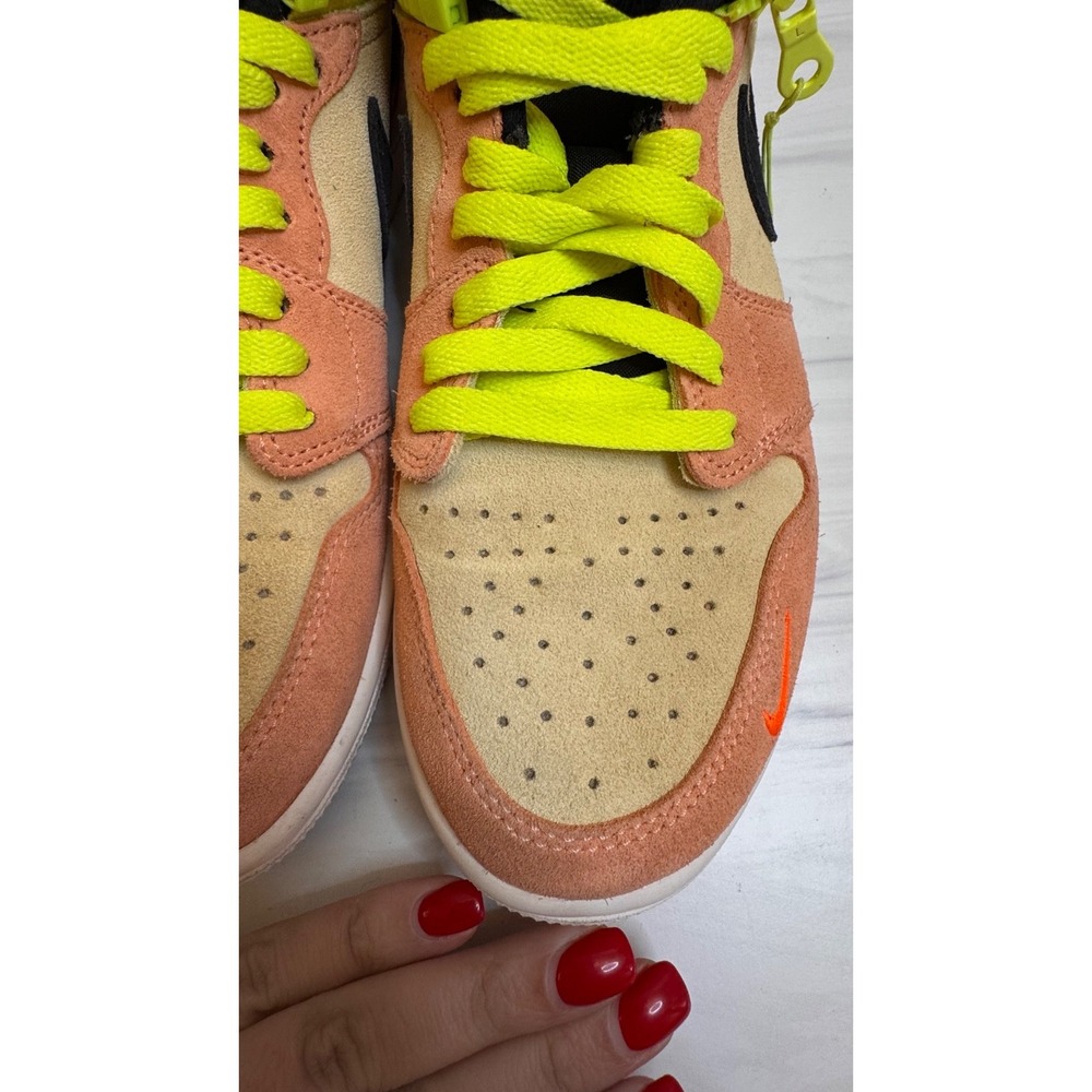 Nike Air Jordan 1 High Switch Black/Light Peach/Peach/Volt – Men's Size 8.5/W 10 - Picture 10 of 11
